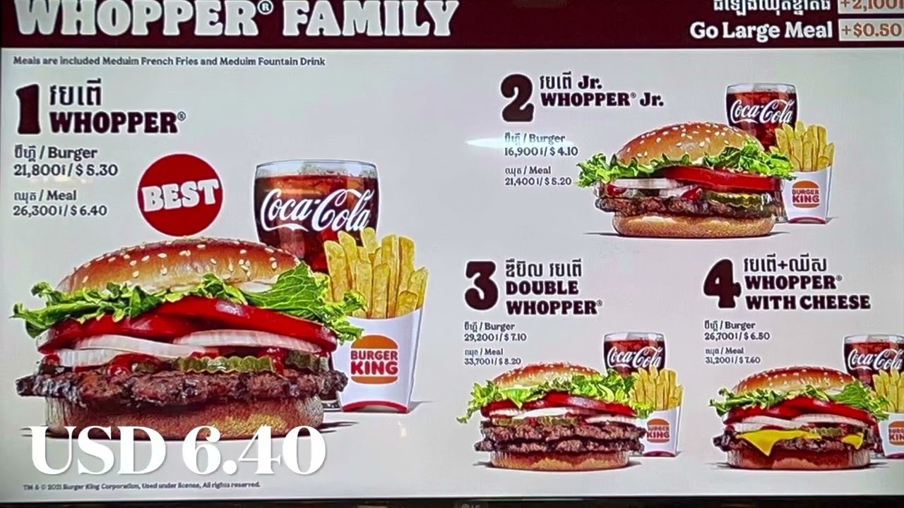 How much does Burger King cost in Siem Reap Cambodia? And Peanut butter and Spam? YouTube