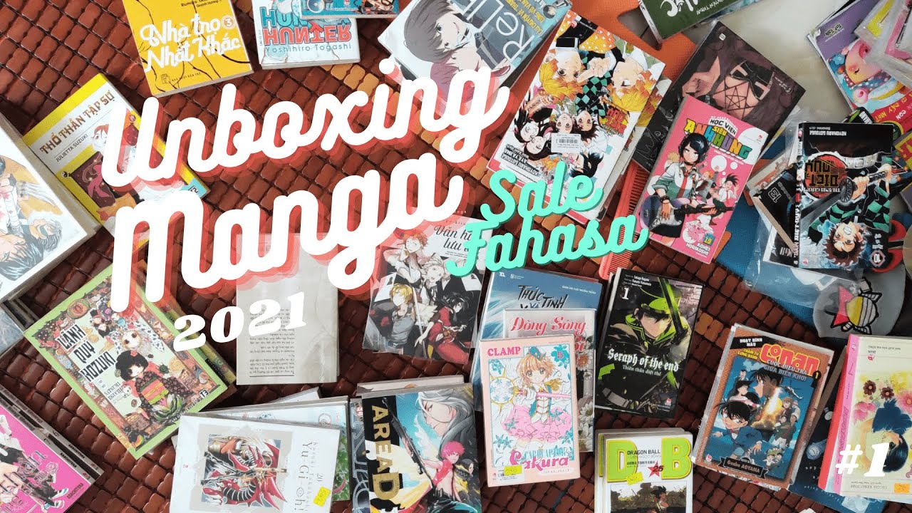 #1/// Unboxing Manga 1-10k sale Sinh nhật Fahasa 2021/ Mangahaul / Đập hộp Manga