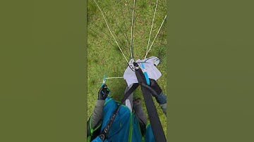 Close call line twist after a BASE Jump