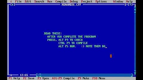 The first basic program | printf | Turbo C++ | MS DOS