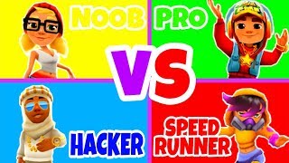 SUBWAY SURFERS - NOOB VS PRO VS HACKER VS SPEEDRUNNER