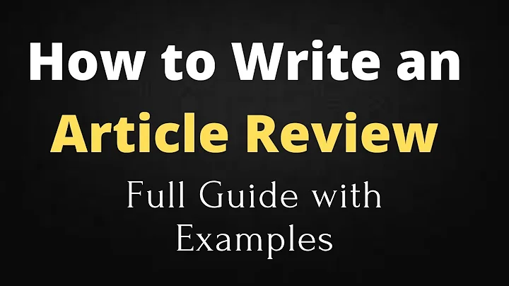 How to Write an Article Review l What Is an Article Review l Steps for Writing an Article Review - DayDayNews