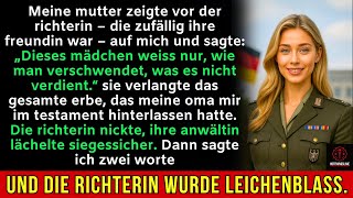 Vor Gericht wollten meine Eltern mein Vermögen – zwei Worte ließen Richterin blass und Mutter stumm