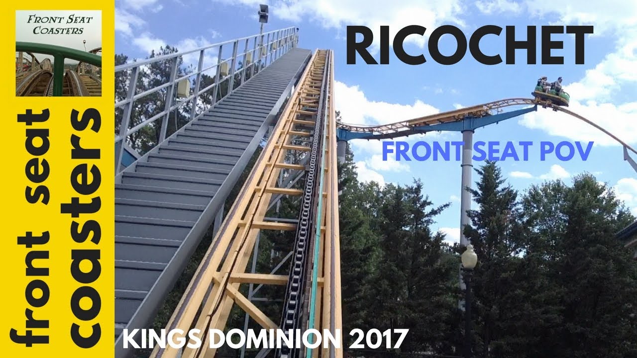 ricochet pov hd kings dominion 2017 front seat on ride mouse roller