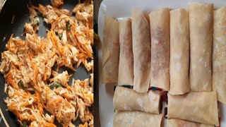 চিকেন স্পিরিং রোল তৈরির সহজ একটি রেসিপি।Chicken spring rolls  easy recipe !!!