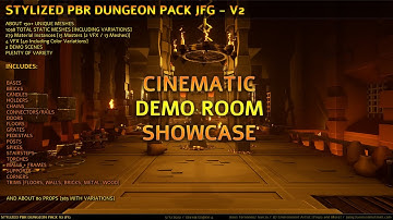 Stylized Dungeon Pack JFG V2 UE4 - Demo Room 1 V2 - Cinematic Showcase