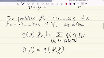 Advanced graph theory 2020, Lecture 27-2, proof of the regularity lemma (2)