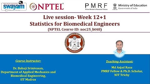 Week 12+1 PMRF TA: Statistics for Biomedical Engineers