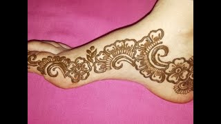 Simple leg mehndi design||leg border henna||simple mehndi design