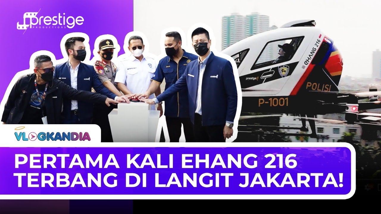 PENERBANGAN PERTAMA EHANG 216 DI LANGIT JAKARTA! | VLOGKANDIA #46