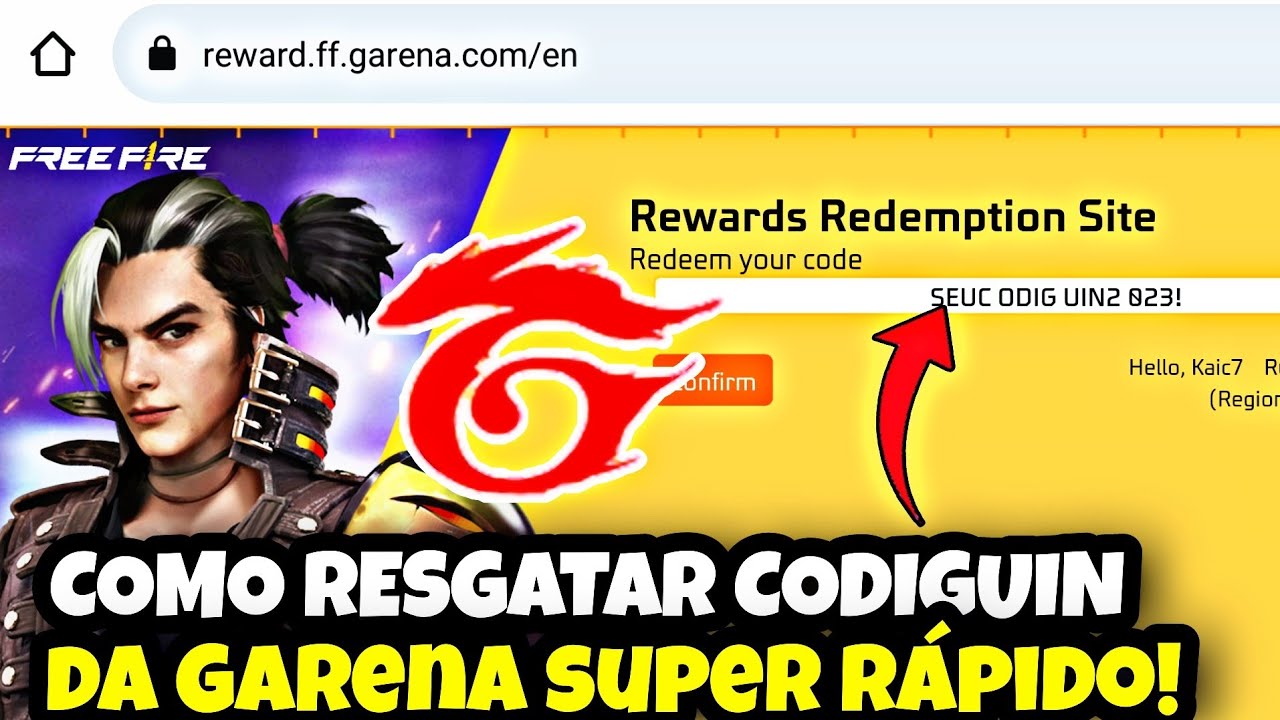 COMO RESGATAR CODIGUIN NO FREEFIRE 2023 COMO RESGATAR CODIGUIN NO