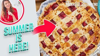 Fresh Strawberry Pie Made Easy (Simple Lattice!)