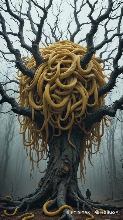 THE TREE GREW A NEST OF SNAKES #python #snake #tree #ai #shorts - YouTube