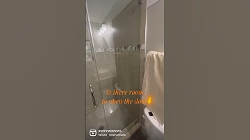 Squeeze and Shine: Making the Most of Your Narrow Shower Door Space #showerdoor #interiordesign