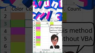 How to count colored cells in Excel without using VBA #excel screenshot 4