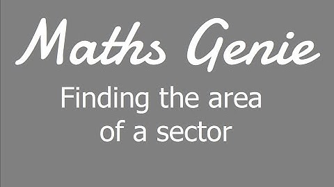 Finding the Area of a Sector