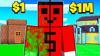 1$ vs 1.000.000$ EV YAPI KAPIŞMASI !! - Minecraft