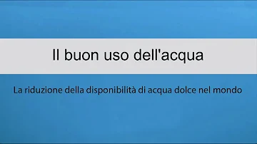 Quanta acqua viene sprecata al giorno nel mondo?