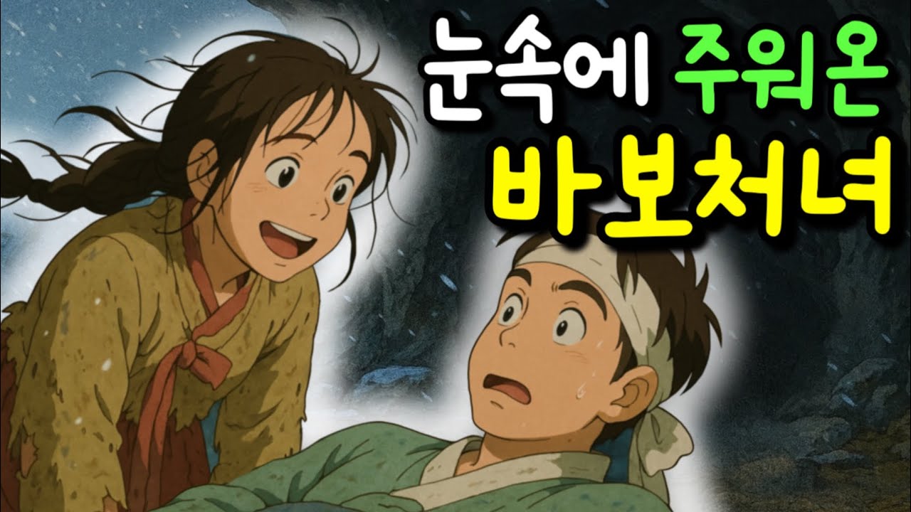 눈보라 속에서 만난 바보처녀와의 하룻밤| 순박한 바보처녀를 주워와 복터진 총각|옛날이야기|민담|오디오북