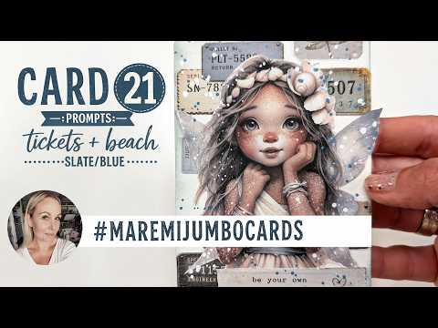Crafting at 2 AM! 🌙 Making a Jumbo Fairy Card in THIS Mess... - (card 21)