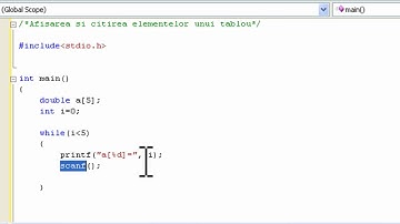 Aplicatie Video Limbajul C-Afisarea si citirea elementelor unui tablou