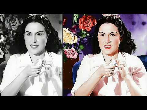 تلوين صوره قديمه ل ليلى مراد