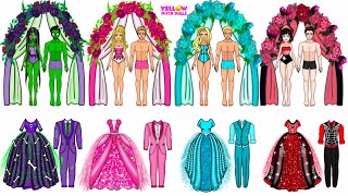 MY FAVORITE PAPER DOLLS WEDDINGS & BEST VIDEOS OF PAPER CRAFTS COMPILATION by YELLOW DUCK DOLLS 454,554 views 2 years ago 37 minutes