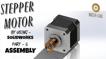 STEPPER MOTOR by using SolidWorks PART 6 #Steppermotor #SolidWorks #Design #mechatronics #electronic