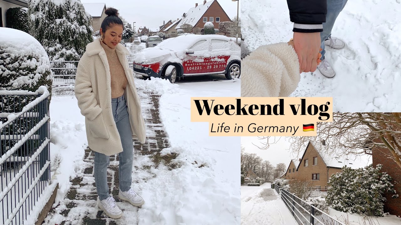 Weekend Vlog ชีวิตที่เยอรมัน | เดินเล่นรับหิมะ, ไปซื้อของเข้าบ้าน, เข้าครัวทำกับข้าว | Nattiebrownie