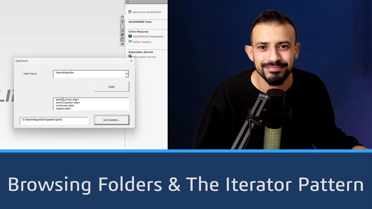 PDM API VBA ADVANCED: Browsing Folders & The Iterator Pattern - YouTube