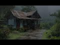 Soothing rain ambience helping deep sleep and lowering anxiety to restore quiet calm