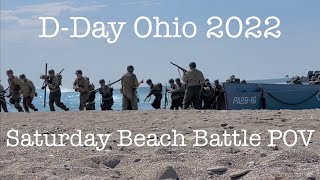 World's LARGEST D-Day Re-enactment POV: D-Day Ohio 2022 Saturday Landing Helmet Cam