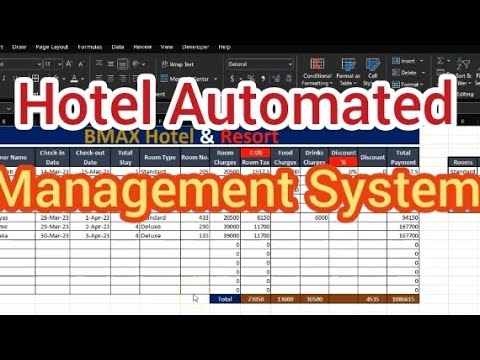 How To Create Hotel Automated Management System With Excel Fully