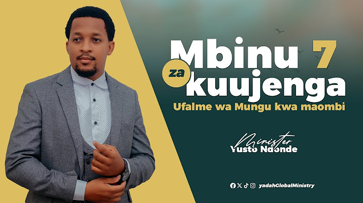 MBINU ZA KUUJENGA UFALME WA MUNGU KWA MAOMBI _-_ MINISTER YUSTO NDONDE | PART 2
