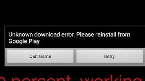 GTA San Andreas not working | Fix Unknown download error. Please reinstall from Google Play Android