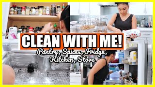 FALL CLEAN WITH ME! Pantry, Spices, Fridge, Kitchen, Organizing