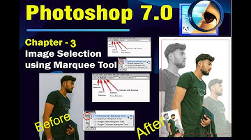 Marquee tool - Adobe Photoshop for Beginners in Hindi | rectangular marquee tool ka use shikhe | 7.0