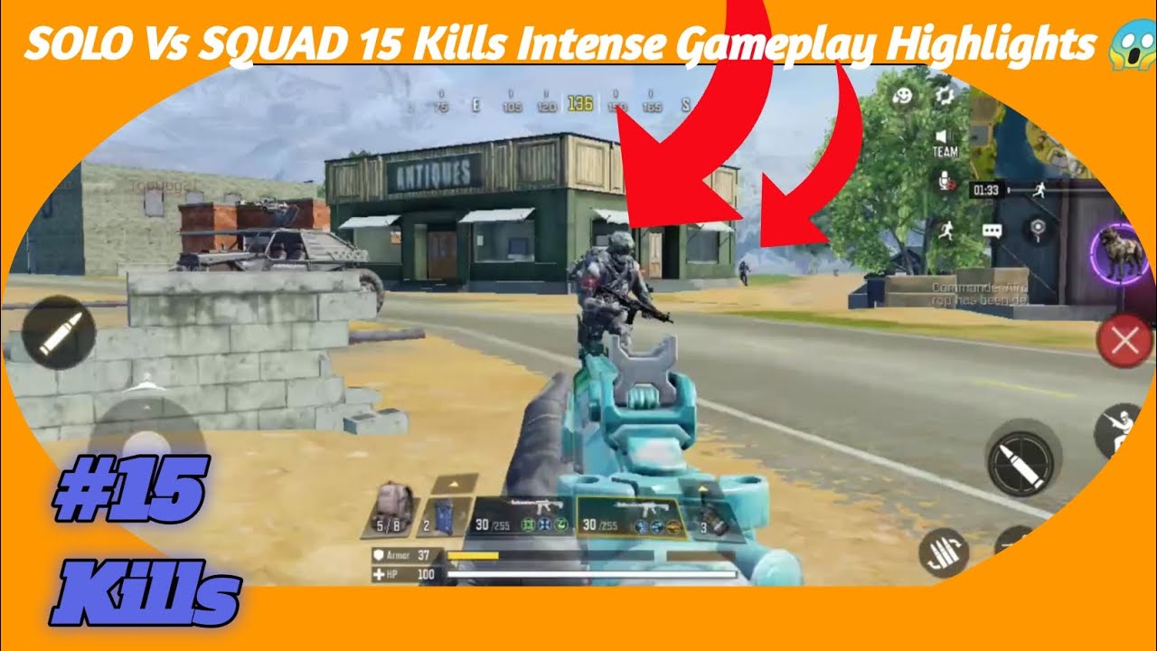 SOLO Vs SQUAD 15 KILLS Intense Gameplay Highlights 🔥#codm - YouTube