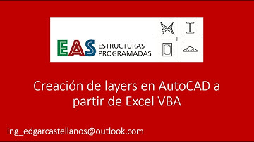 Creación de layers en AutoCAD a partir de Excel VBA
