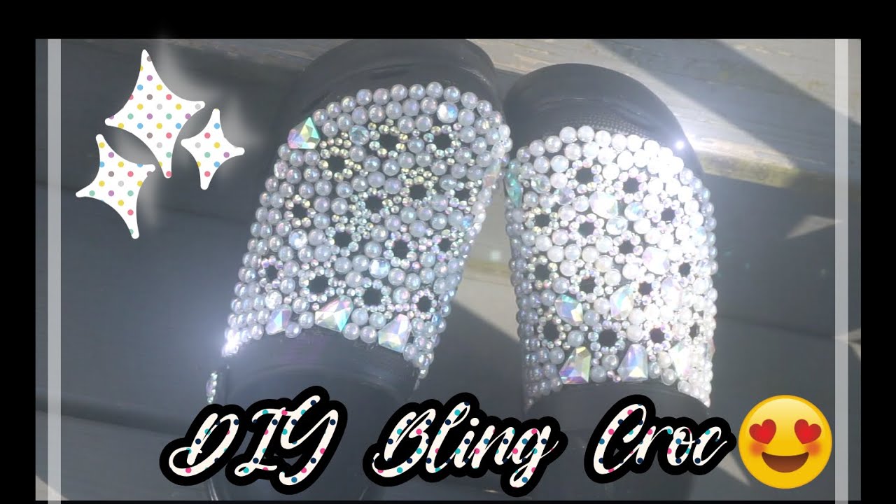 HOW TO BLING YOUR CROCS WITH LUXURY DESIGNER CROC CHARMS , RHINESTONES &  PEARLS - BEST GLUE TO USE? 