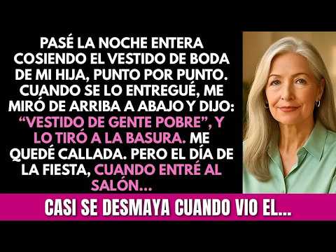 “Vestido de gente pobre”, dijo mi hija  Pero en la fiesta, cuando entré en el salón, casi se des