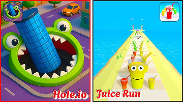Hole io VS Juice Run 🌪️🍬 Max Level Gameplay Walkthrough Android iOS Update K8R5