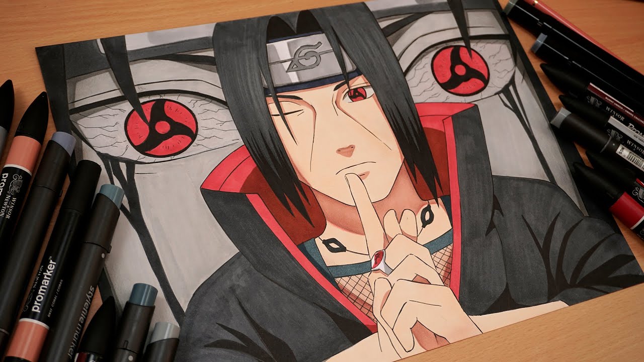 Drawing : Itachi Uchiha . . . . Artist @michele_pisu