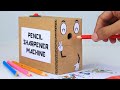 How to make pencil sharpener machine with cardboard  homemade inventions