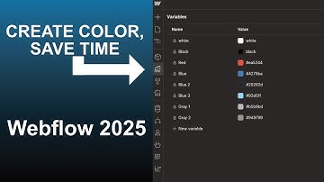 Learn Webflow in 2025! Lesson 1 Variable Colors