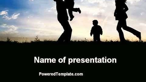 Family Happiness PowerPoint Template by PoweredTemplate.com