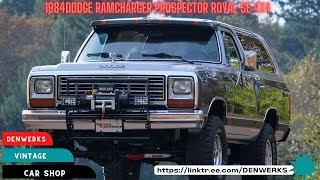 1984 Dodge Ramcharger Prospector Royal SE 4x4 * NO RESERVE * DENWERKS * Bring a Trailer