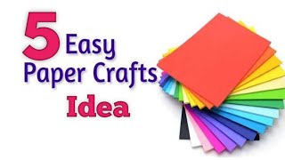 5 Best paper craft ideas | Easy craft ideas | Craft ideas with paper | Paper Craft