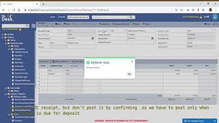 myDesk - Post Dated Cheque (PDC) Management Demo