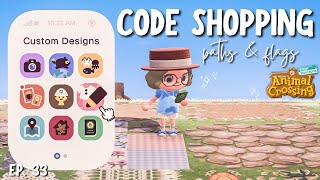 COASTAL themed CODE SHOPPING (path & flag codes) 🌴 Let's Play ACNH #033